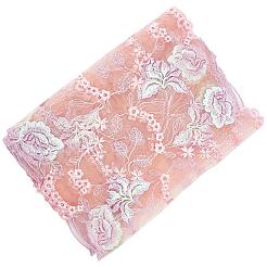 2 Yards Polyester Lace Embroidery Fabric&nbsp;DIY-CY0003-01A