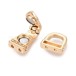 Brass Magnetic Fold Over Clasps&nbsp;KK-Q074-16G