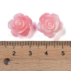 Synthetic Coral 3D Flower Rose Beads&nbsp;CORA-A005-14mm-25