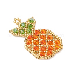 Glass Seed Beaded Pineapple Pendants&nbsp;PALLOY-MZ01109