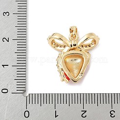 Brass Micro Pave Cubic Zirconia Enamel Pendants&nbsp;LS-KK-M326-05A-G