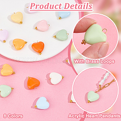 Acrylic Heart Pendants&nbsp;PALLOY-PH01691