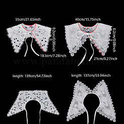 2Pcs 2 Styles Polyester Lace Collars&nbsp;AJEW-GA0008-50