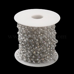 Glass Rondelle Beaded Chains&nbsp;CHS-B004-02P