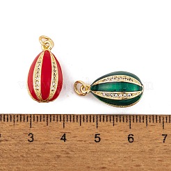 Brass Micro Pave Cubic Zirconia Pendants&nbsp;KK-E112-19G