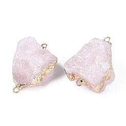 Raw Rough Natural Rose Quartz Nuggets Connector Charms&nbsp;G-Q606-08B