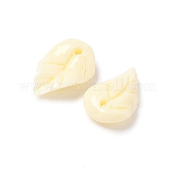 Synthetic Coral Dyed Leaf Charms&nbsp;CORA-Q034-01-02