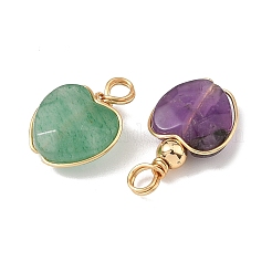 10Pcs 5 Styles Natural Mixed Gemstone Pendants&nbsp;PALLOY-JF05912