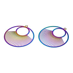 Ion Plating(IP) 201 Stainless Steel Filigree Pendants&nbsp;STAS-S118-092