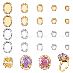 40Pcs 10 Styles Brass Cabochon Connector Setting&nbsp;RB-PH0001-19
