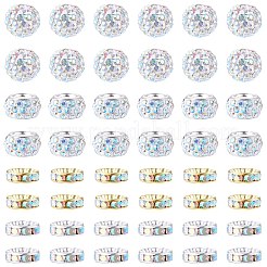 60Pcs 2 Styles Polymer Clay with Rhinestone Beads&nbsp;DIY-TA0016-14