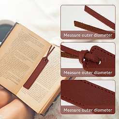 12Pcs 6 Colors PU Leather Bookmark&nbsp;AJEW-FH0006-23