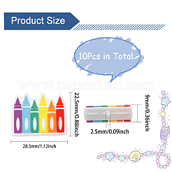 10Pcs Crayon Food Grade Eco-Friendly Silicone Beads&nbsp;SIL-GO0001-18
