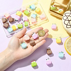 30Pcs 6 Colors Opaque Resin Pendants&nbsp;RESI-CJ0004-77