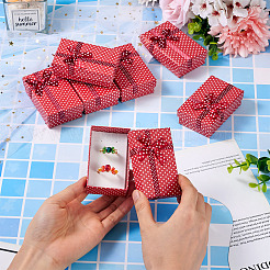 Polka Dot Print Cardboard Jewelry Gift Boxes with Bowknot&nbsp;LS-CON-TAC0001-10B
