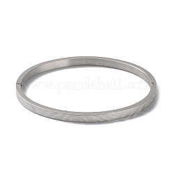3Pcs 3 Color 304 Stainless Steel Grooved Bangles Set&nbsp;BJEW-F464-01