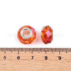 Baking Paint Transparent Glass European Beads&nbsp;GPDL-N004-C14mm-A02