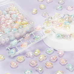150Pcs 5 Colors Transparent Acrylic Beads&nbsp;TACR-LS0001-09