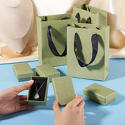 4Pcs Rectangle Paper Jewelry Display Cases&nbsp;CON-TA0001-39B-01