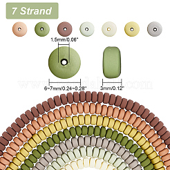 7 Strands 7 Colors Handmade Polymer Clay Beads Strands&nbsp;CLAY-AR0001-34