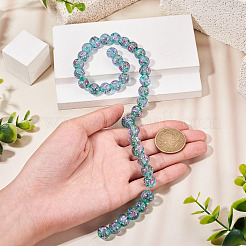 1 Strand Handmade Glod Sand Lampwork Beads Strands&nbsp;LAMP-TA0002-09G
