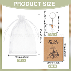 90Pcs Glass Wishing Bottle & Alloy Keychains&nbsp;KEYC-PH01603-01