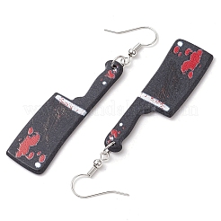Hallowmas Printed Acrylic Dangle Earrings&nbsp;EJEW-JE06124-03