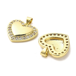 Brass Micro Pave Cubic Zirconia Pendants&nbsp;KK-M324-13G