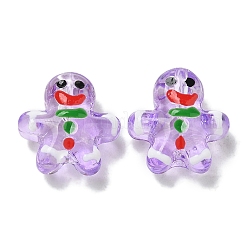 Christmas Transparent Glass Beads Strands&nbsp;LAMP-M021-02E