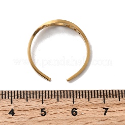 Adjustable 304 Stainless Steel Cuff Rings for Women&nbsp;RJEW-F199-01G