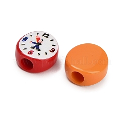 Printed Opaque Acrylic European Beads&nbsp;AC-CBA6BCC-06