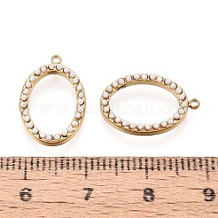 304 Stainless Steel & ABS Imitation Pearl Pendants&nbsp;STAS-N125-02G