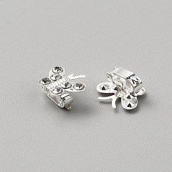 Butterfly Alloy Rhinestone Hair Fastener for Women Girls Hairstyling&nbsp;OHAR-WH0011-56A