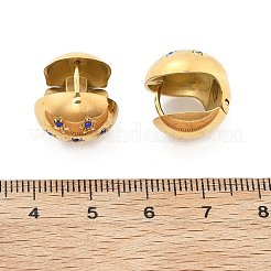 304 Stainless Steel Rhinestone Hoop Earrings&nbsp;EJEW-M041-01G-04