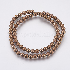 Electroplate Non-Magnetic Synthetic Hematite Beads Strands&nbsp;G-F585-C08-6mm