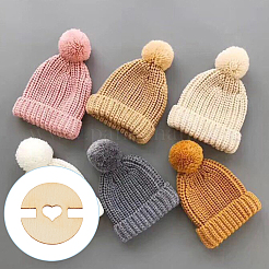 60Pcs Removable Wooden Pom Poms Buttons&nbsp;TOOL-AN0001-01