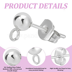304 Stainless Steel Stud Earring Findings&nbsp;STAS-BBC0008-36B