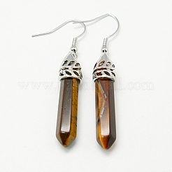 Fashion Natural & Synthetic Gemstone Dangle Earrings&nbsp;EJEW-G073-M