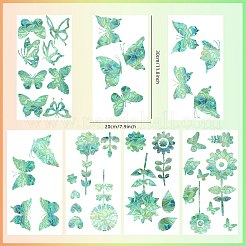 7PCS 3 Styles PVC Stickers Colorful Window Stickers Rainbow Prism Butterfly Flower Static Glass Window Stickers&nbsp;JX824A