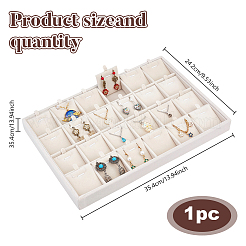 24 Grids Velvet Jewelry Pendant Display Trays&nbsp;ODIS-WH0043-165A