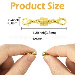 12Sets Brass Magnetic Clasps Converter&nbsp;KK-FS0001-95G