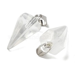 White Watermelon Stone Glass Pendants&nbsp;G-B127-13P-04