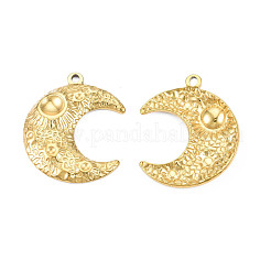 Ion Plating(IP) 201 Stainless Steel Pendant Cabochon Settings&nbsp;STAS-T063-192G