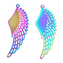 Spray Painted 304 Stainless Steel Filigree Big Pendants&nbsp;STAS-TAC0004-048E