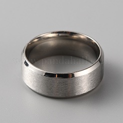201 Stainless Steel Plain Band Ring for Men Women&nbsp;RJEW-WH0010-06D-MP