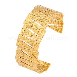 Textured 304 Stainless Steel Cuff Bangles&nbsp;WG07403-01