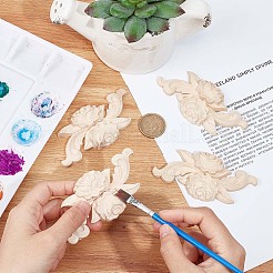 Wood Carved Appliques&nbsp;DIY-WH0032-28