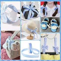 Polyester Tartan Ribbon&nbsp;OCOR-WH0082-574D-03