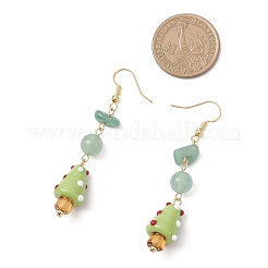 4 Pairs Brass Mushroom Dangle Earrings&nbsp;EJEW-TA00689