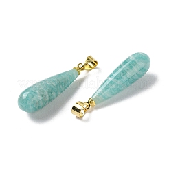 Natural Amazonite Teardrop Pendants&nbsp;G-Q005-03G-05